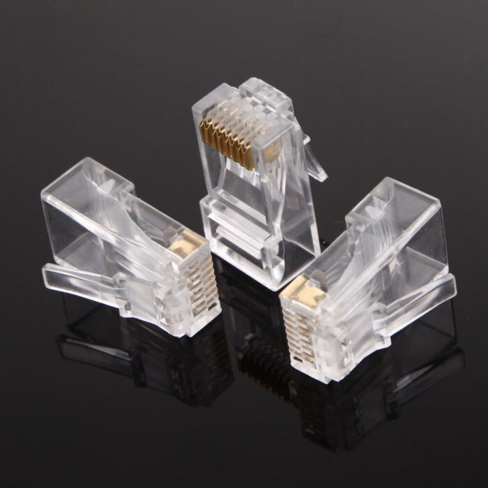 100Pcs/Bag QS6016S Gold Plated Network Cat6 Modular Plug UTP Connector RJ45 Plug - Image 3