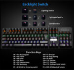 BOSSTON MK912 Wired Mechanical Keyboard RGB Key Click Colorful Backlight USB Luminous Keyboard - Image 3