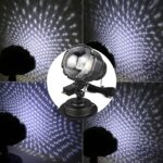 Mini Outdoor Snowfall LED IP65 Moving Snow Garden Snowflake Lamp Set - Image 3