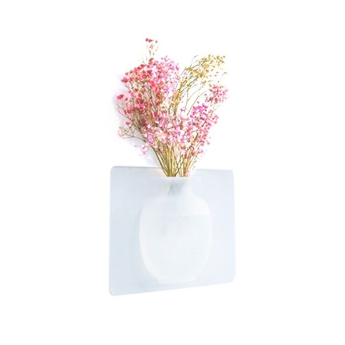 Sticky Vase Wall Mounted Plant Holder Decorative Flower Display Vase Wall Decor - Image 5