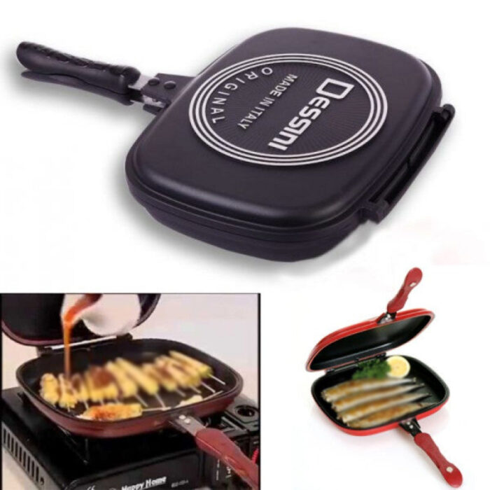 Dessini 40CM Non – Stick Double Sided Pressure Grill Pan - Image 2