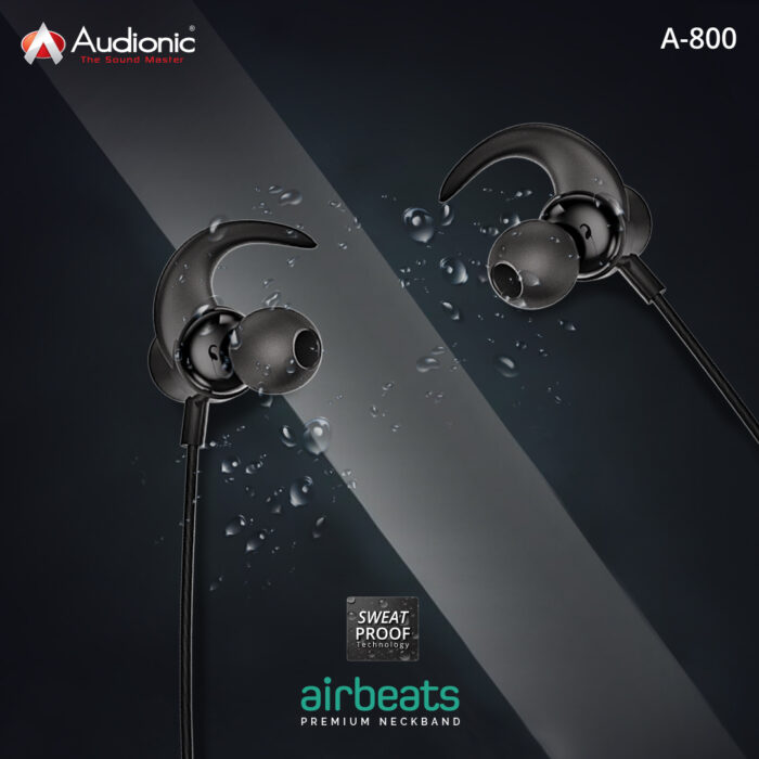 Original Audionic Air Beats A-800 Neckband With Extra Bass & High Quality Sound - Image 2