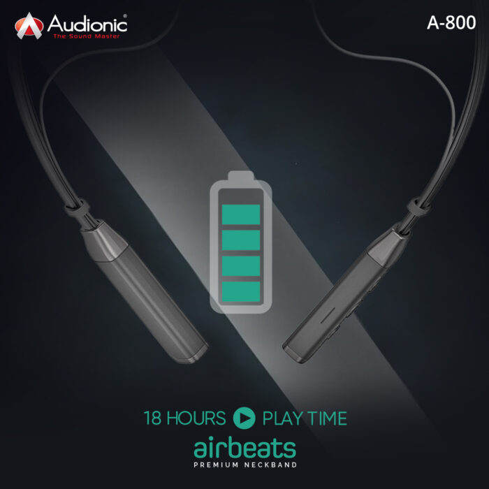 Original Audionic Air Beats A-800 Neckband With Extra Bass & High Quality Sound - Image 7