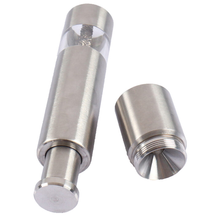 One Handed Operation Thumb Push High Quality Stainless Steel Spice Grinder - Image 2
