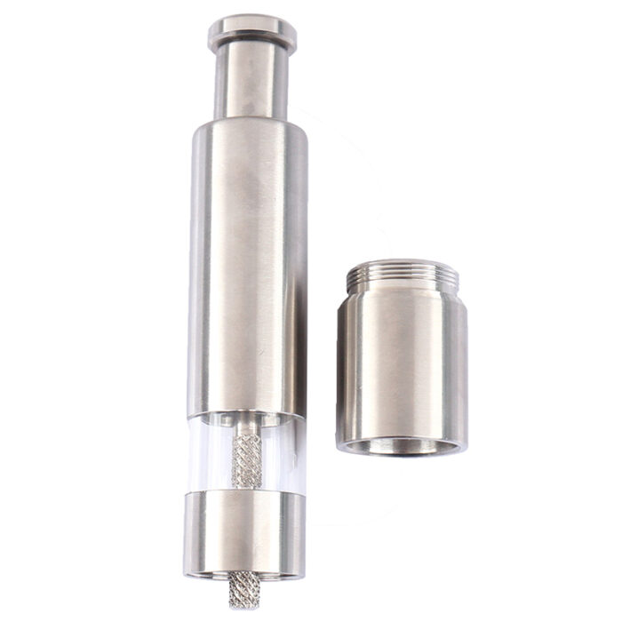 One Handed Operation Thumb Push High Quality Stainless Steel Spice Grinder - Image 4