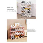 4 Layers X-Type Foldable Fashion Shoe Organizer Stand - Image 10