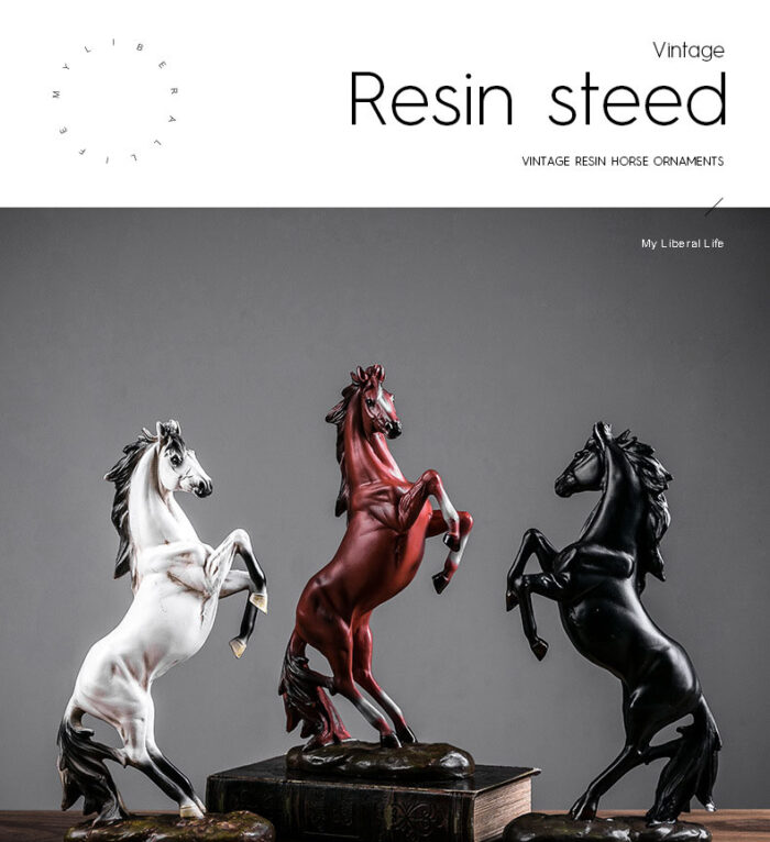 Horse Sculpture Animal Statue European Modern Art Home Decoration Figurines Tabletop Ornament - Image 1