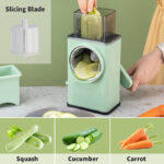 Multi-Functional Manual Vegetable Cutter High-Efficiency Rotary Grater With Handle - Image 7