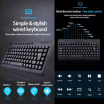 Banda K1000 Multimedia Wired Keyboard – Compact USB Waterproof Keyboard with Ergonomic Design, Arabic/English Layout, for Laptop & PC - Image 4