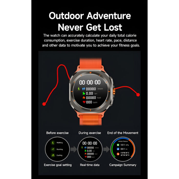 Z7 Ultra 1.46-Inch Ultra Large Screen – Outdoor Sports, Sturdy Design, Large Battery Capacity, Aluminium Alloy Smartwatch - Image 5