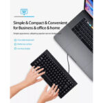 Banda K1000 Multimedia Wired Keyboard – Compact USB Waterproof Keyboard with Ergonomic Design, Arabic/English Layout, for Laptop & PC - Image 7