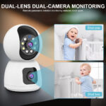 Smart 4k 8MP Indoor Home Security Camera With Dual Lenses, Night Vision, and Two-Way Audio for Real-Time Monitoring - Image 3