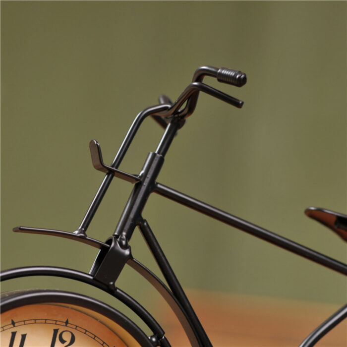 Vintage Antique-Style Metal Bicycle Decor Clock Timepiece with Retro Charm - Image 6