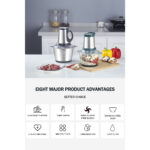 SL-2021 3L Multifunctional 300W Electric Meat Grinder Chopper with Variable Speed, Stainless Steel Blades And Safety Interlock - Image 7