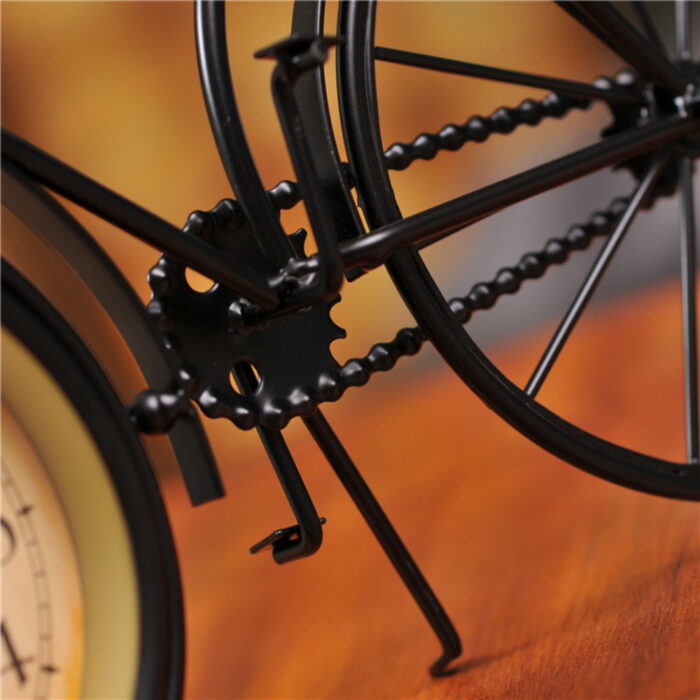Vintage Antique-Style Metal Bicycle Decor Clock Timepiece with Retro Charm - Image 8