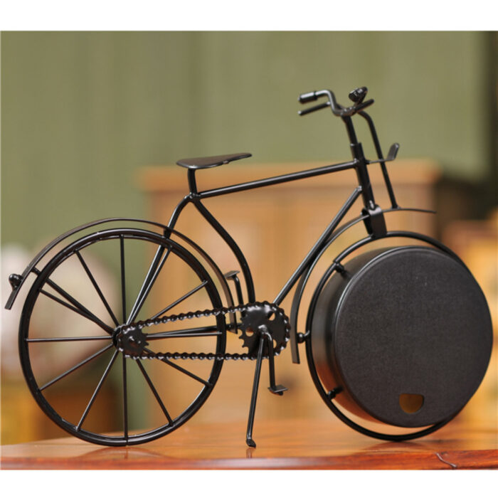 Vintage Antique-Style Metal Bicycle Decor Clock Timepiece with Retro Charm - Image 9