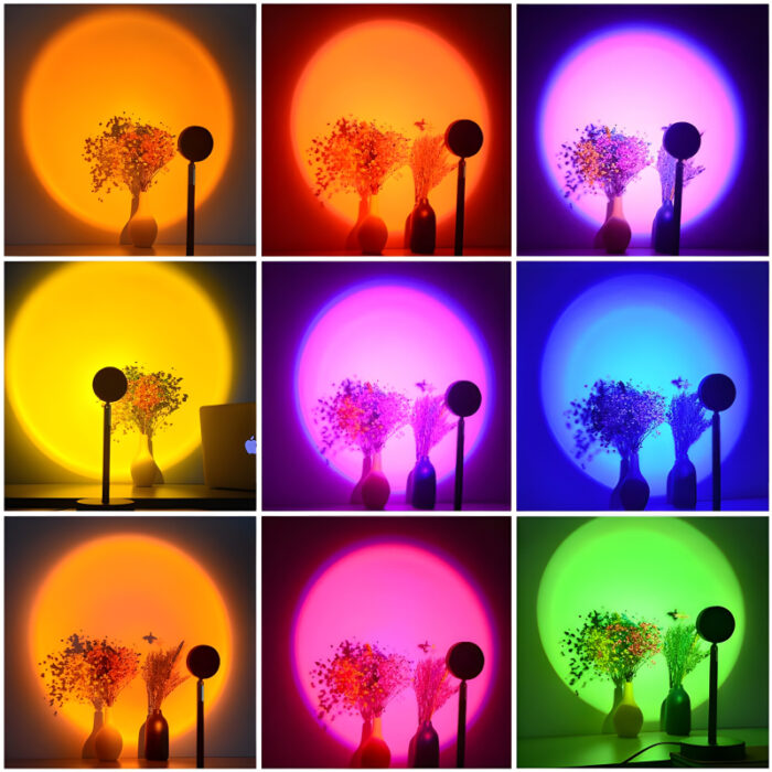 High-Efficiency USB Sunset Projector Lamp With 16-Color LED And Remote Control - Image 6