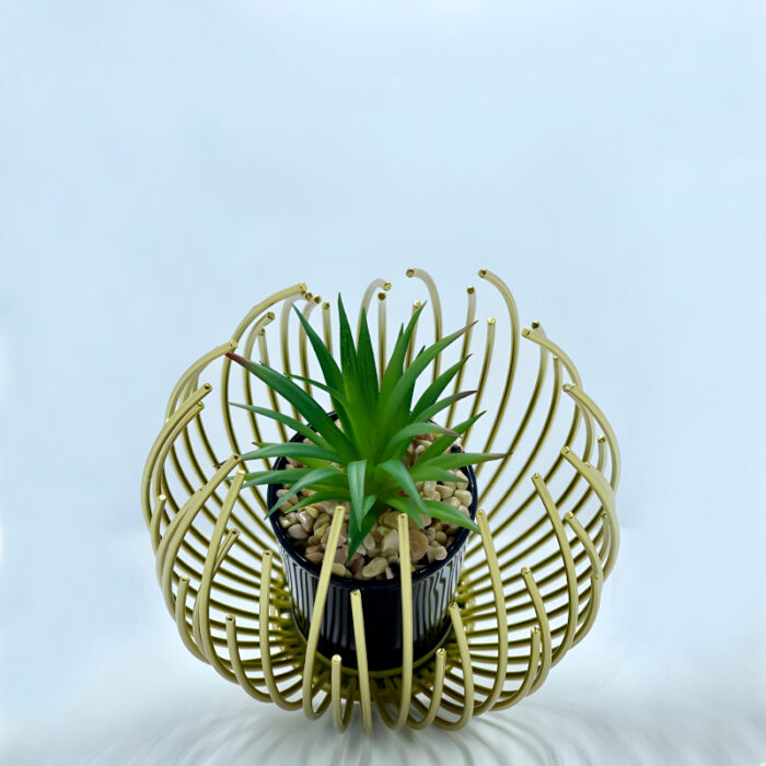 Artisan Crafted High-Quality Metal Alloy Sphere Planter For Elegant Room Decor - Image 7