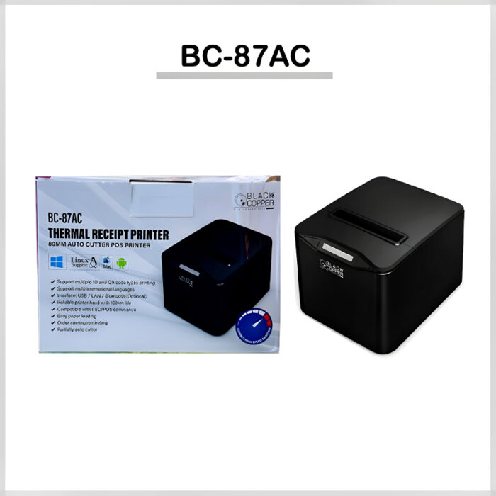 BlackCopper BC-87AC 80mm Thermal Receipt Printer With High-Quality Auto Cutter - Image 4