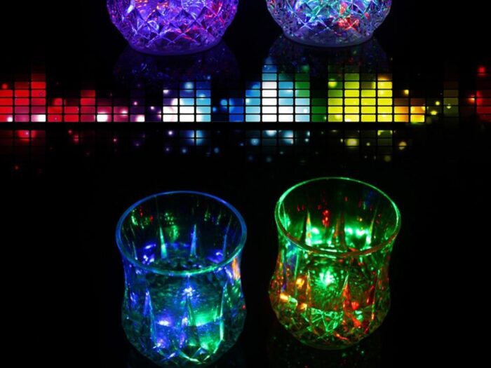 LED Flashing Glowing Water Liquid Activated Light Up Glass Cup Mug Luminous Party Drink Cup - Image 5