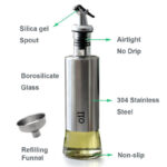 500ml High-Quality Stainless-Steel Covered Smart Glass Oil Bottle - Image 4