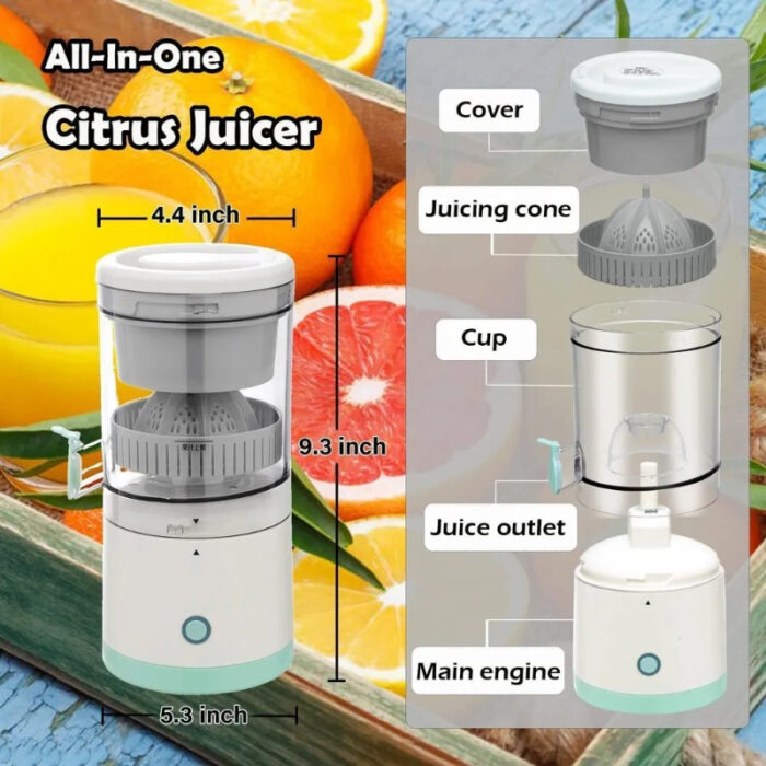 Automatic Household Electric Citrus Juicer With USB & Cleaning Brush - Image 5