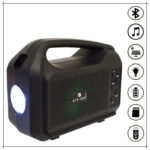 KTS-1261 3 Inch Outdoor FM Radio Support MP3 LED Torch Light Solar Wireless Portable Speaker - Image 3
