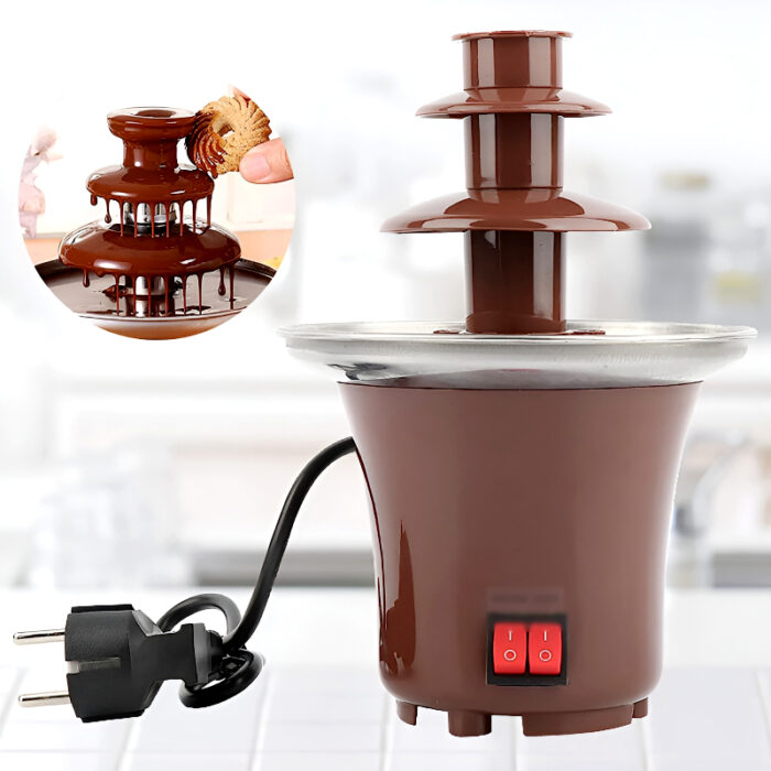 BD-017 Electric 3-Tier Mini Chocolate Fondue Fountain —An Elegant Addition to Your Dessert Table - Image 7