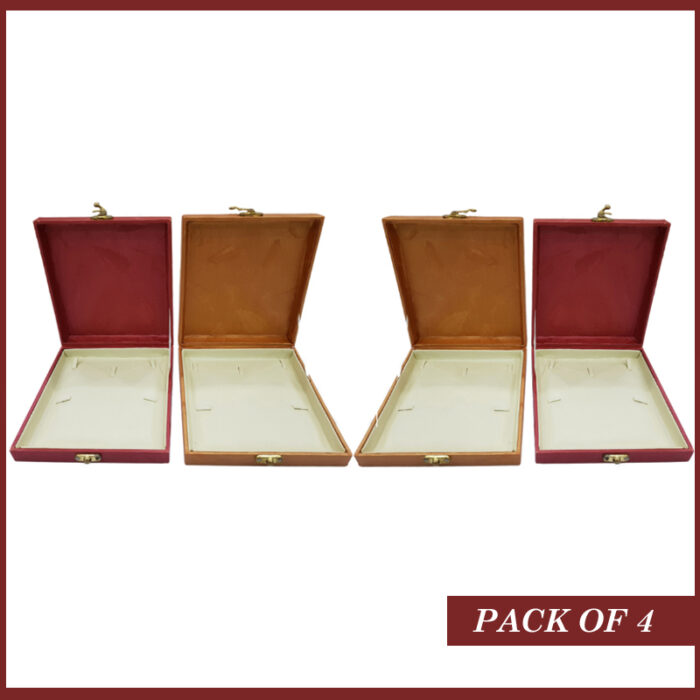 Pack Of 4 Jewelry Display Box Case Organizers With Flat Pads For Necklace Storage - Image 3