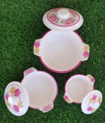 Set Of 3 Pieces Crockery Bowls Set Home Kitchen Glazed Melamine High Quality