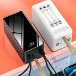 SOVO P3 Multi-Functional 30000mAh Ultra-Large Capacity Power Bank With Built-In 3 Cables And Flashlight - Image 12