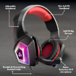 Hunter Spider V1 RGB Gaming Headset – 7.1 Surround Sound, Noise-Cancelling Mic, Deep Bass & RGB Lights - Image 5