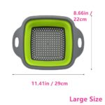 Foldable Silicone Square Drain Basket Collapsible Kitchen Organizer Fruit Vegetable Strainers - Image 9