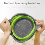 Foldable Silicone Square Drain Basket Collapsible Kitchen Organizer Fruit Vegetable Strainers - Image 3