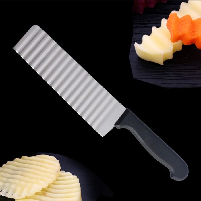 French Fries Cutter Stainless Steel Waving Knife - Image 6