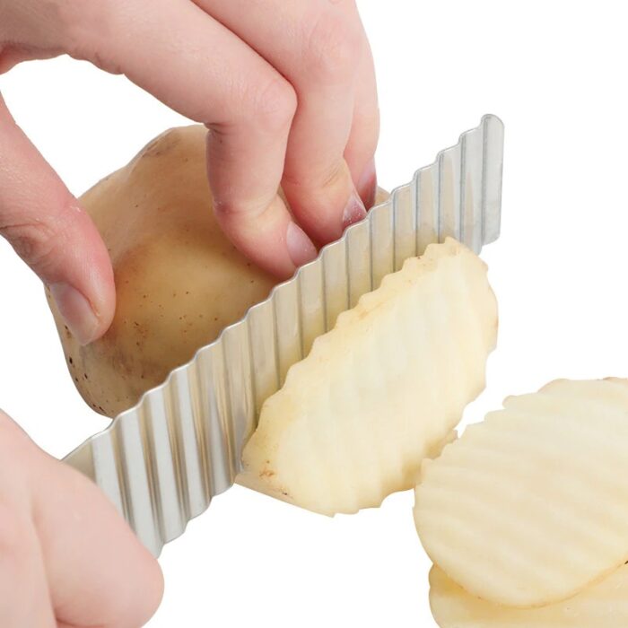 French Fries Cutter Stainless Steel Waving Knife - Image 4