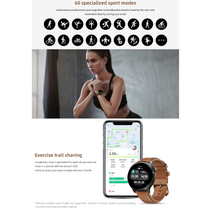 Mibro Lite 2 Dual-Core Main Chip 1.3″ Amoled HD Display Bluetooth Calling Smartwatch With Dual Straps - Image 6