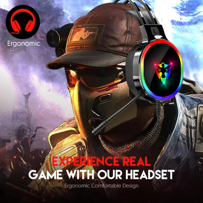 G607 Wired Gaming Headset With Microphone And RGB LED - Image 3