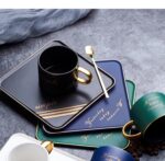 Luxurious Ceramic Mug Office Cup And Saucer Set With Spoon - Image 2
