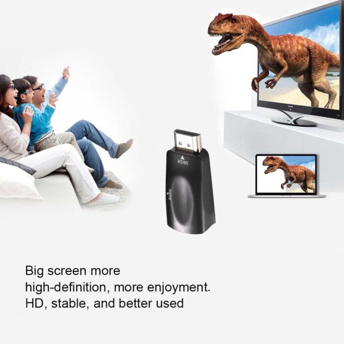 HDMI Male To VGA 15 Pin Female Adapter Audio Video Converter HD 1080P For PC Laptop TV Box Computer Display - Image 4