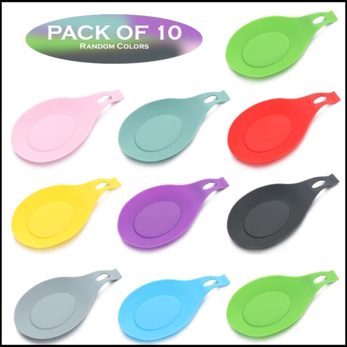 Pack Of 10 Heat-Resistant Spoon Shelf Rest Spatula Holder Kitchen Storage Tool Scoop Bracket Stands - Image 6