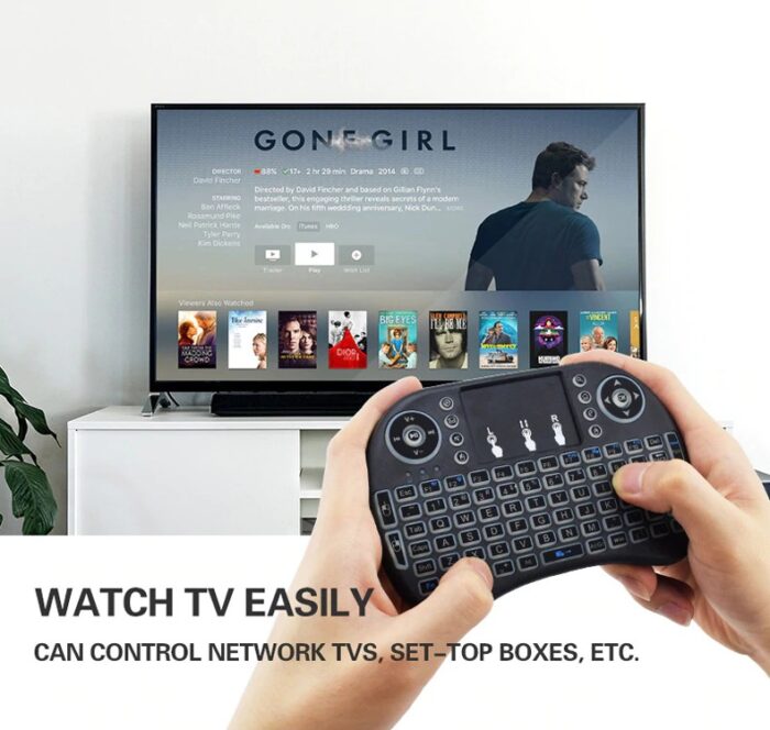 3 Colors Backlit Mini Wireless Keyboard 2.4ghz With Touchpad Remote Control - Image 5