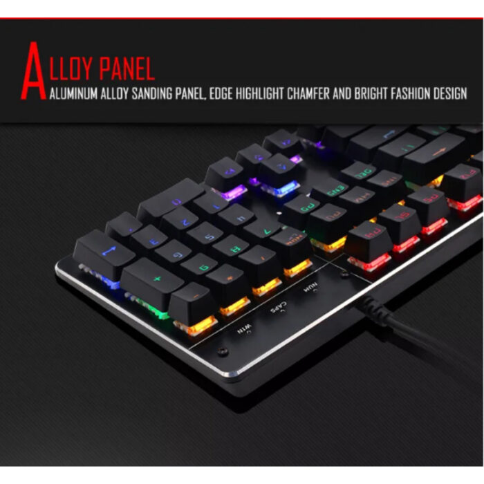 MK-X80 Wired Mechanical Gaming Keyboard With RGB Backlight Effects And Multimedia Function Keys - Image 6