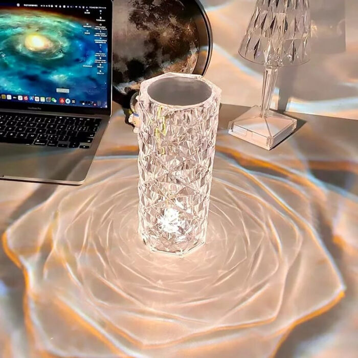 Touch Control Rechargeable Rose Diamond Table Lamp - Image 11