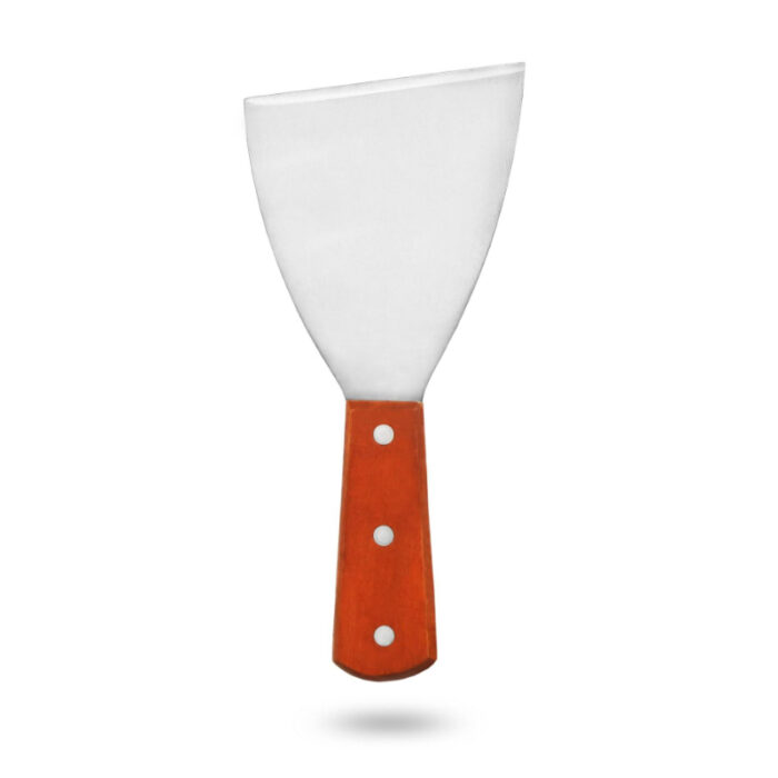 Multi-Purpose Wooden Handle Stainless-Steel Slant Edges Scraper - Image 3