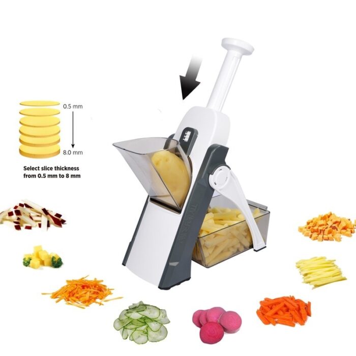 Multifunctional Vegetable Cutter Potato Fruit Peeler Carrot Grater Kitchen Basket - Image 2