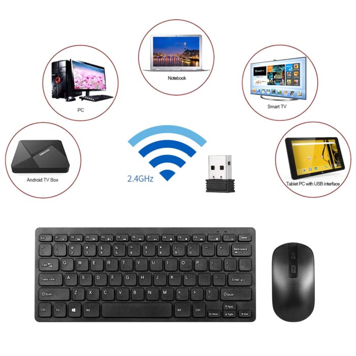 KM901 Keyboard Mouse Combo 2.4G Wireless 78 Key Mini Keyboard And Mouse Set - Image 2