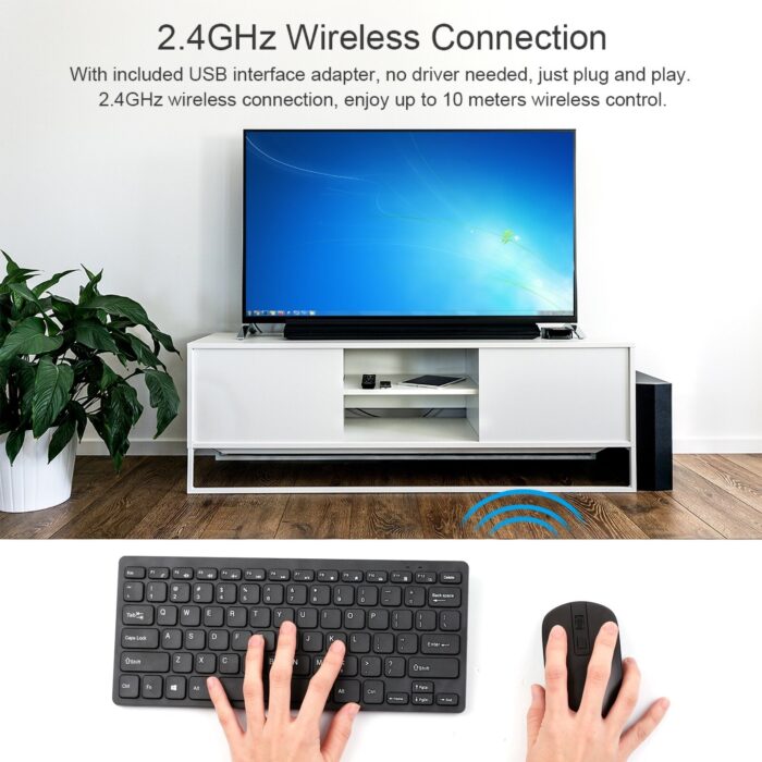 KM901 Keyboard Mouse Combo 2.4G Wireless 78 Key Mini Keyboard And Mouse Set - Image 3
