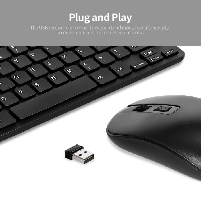KM901 Keyboard Mouse Combo 2.4G Wireless 78 Key Mini Keyboard And Mouse Set - Image 6