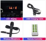 KTS-1507 8 Inch Karaoke Microphone Speaker Party Wireless Portable Speaker - Image 8
